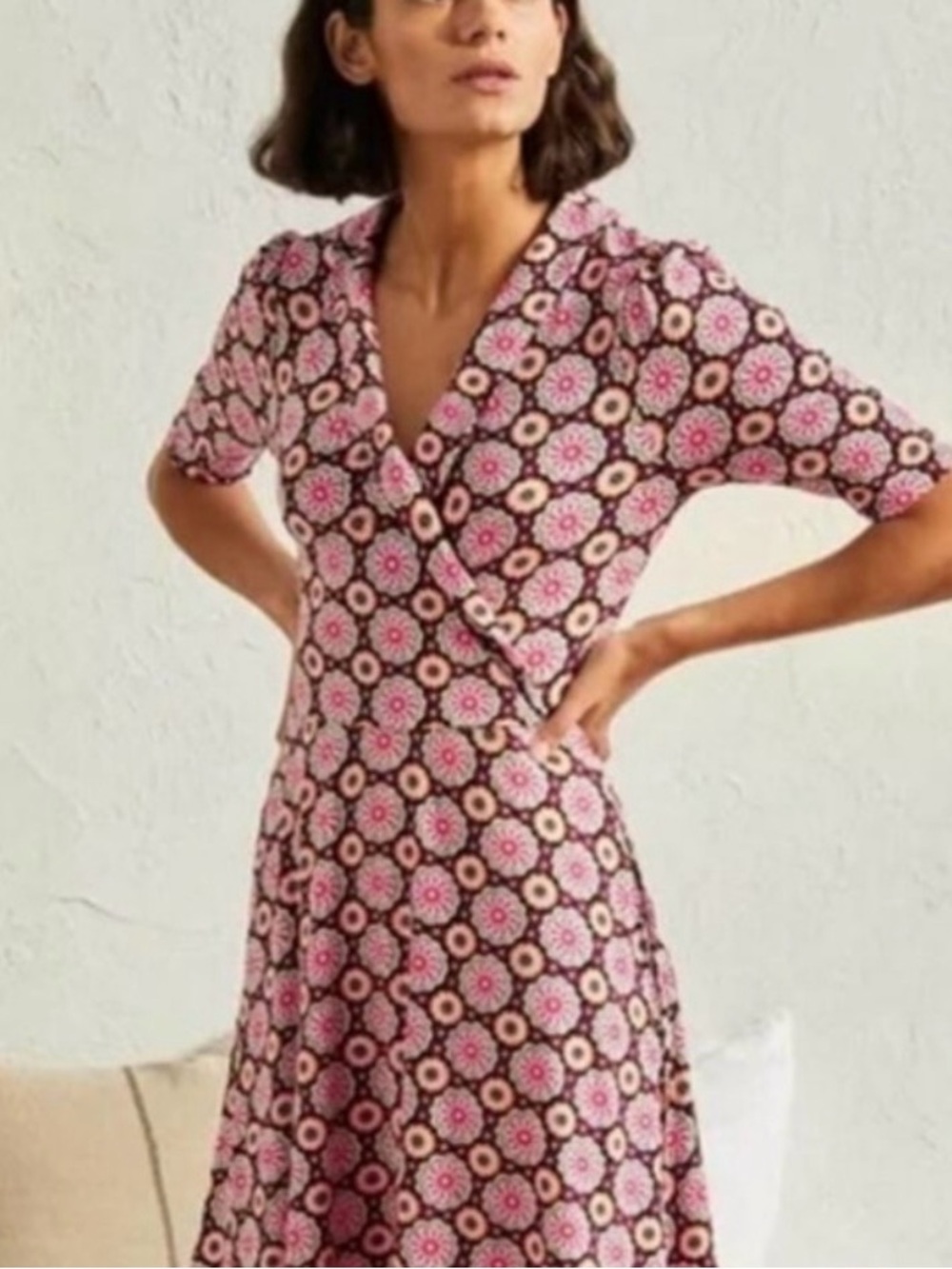 Boden Womens Wrap Jersey Dress 8